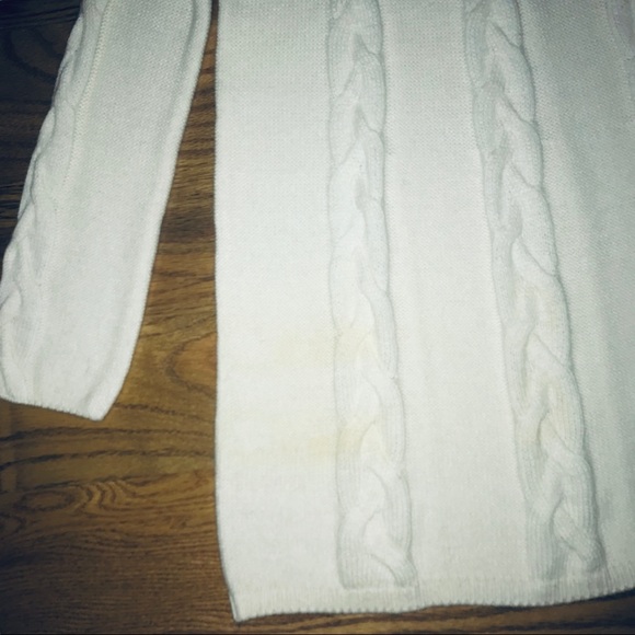 White Cable Knit Sweater Dress - Picture 6 of 7